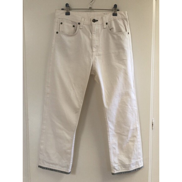 Rag & Bone Marilyn Crop White Bucquet Trim Women's Jeans Sz 27 - Picture 2 of 9